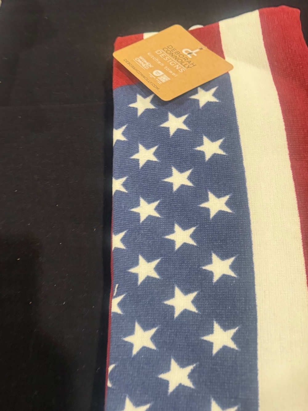 Patriotic Stars & Stripes trio of towels-Red, White & Blue by Deborah Connolly🇺🇸